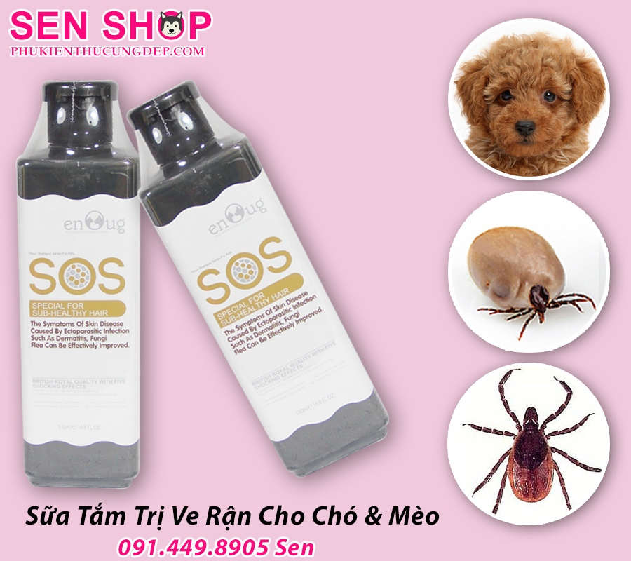 sữa tắm trị ve rận cho chó